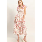 The Vintage Rose Maxi Dress | Floral Smocked Ribbon Tie Dress