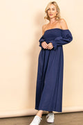 The Meadow Breeze Midi Dress | Linen On or Off Shoulder Dress