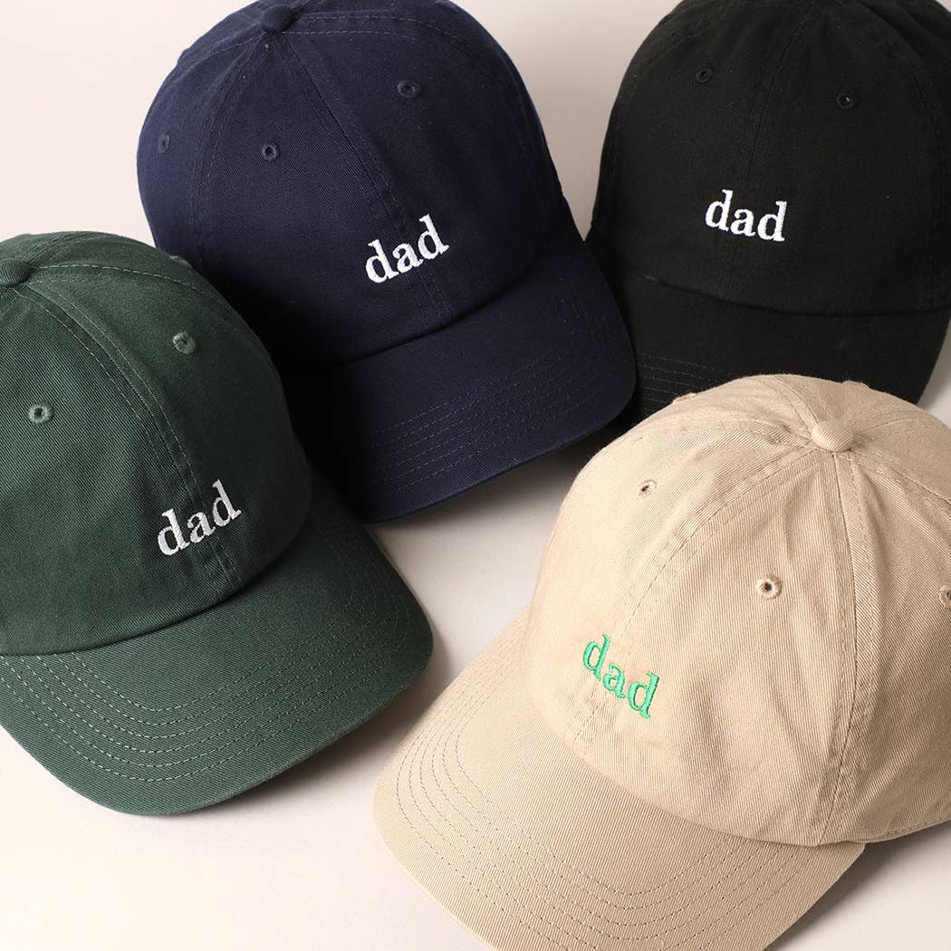 Father's Day Baseball Cap With Dad Text Embroidery, front view