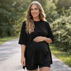 The Everyday Relaxed Fit Maternity Top and Biker Shorts