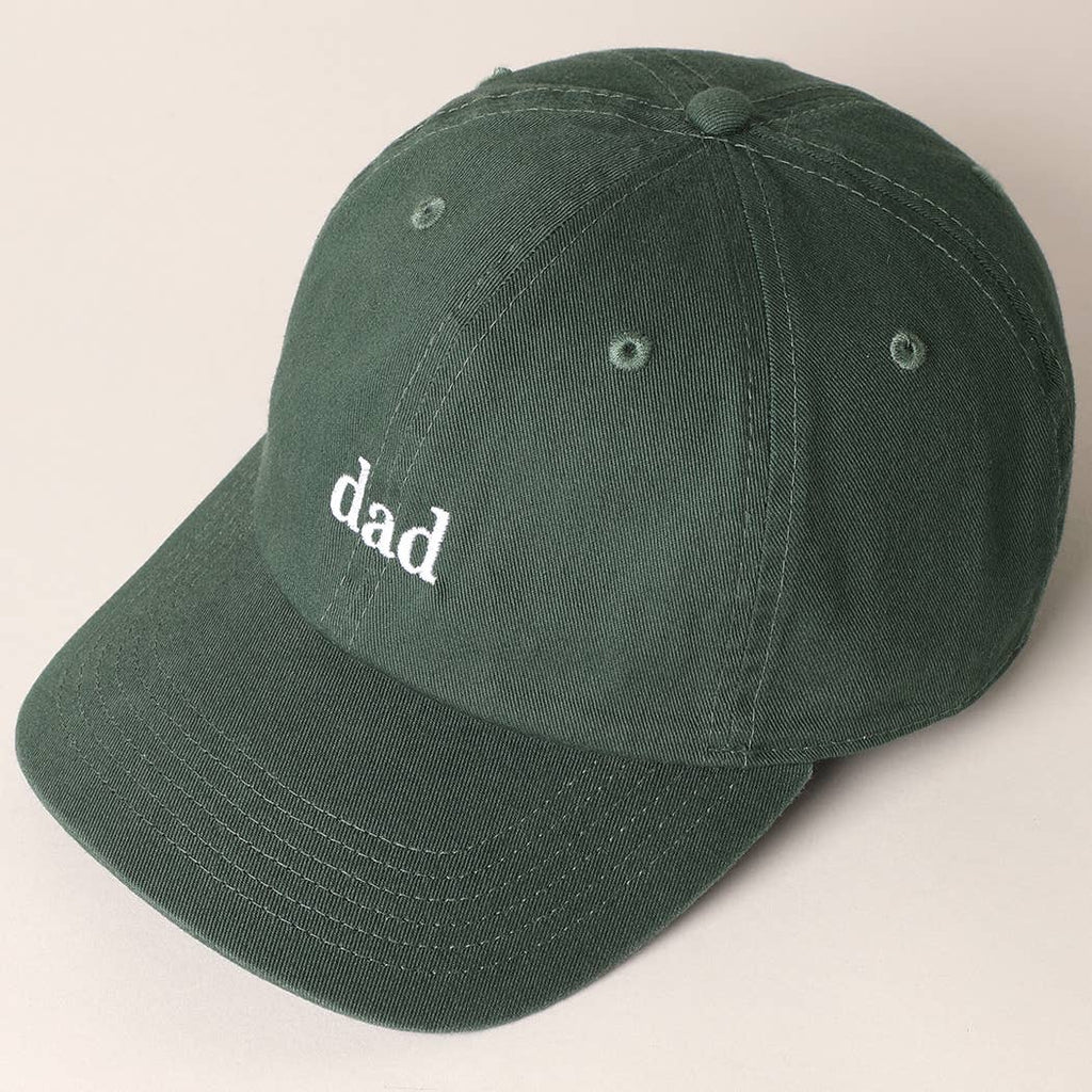 Father's Day Baseball Cap With Dad Text Embroidery, close up