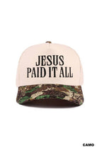 Jesus Paid It All Two Tone Cotton Hat