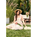 The Secret Garden Dress | Floral Textured Smocked Midi Dress