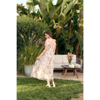 The Secret Garden Dress | Floral Textured Smocked Midi Dress