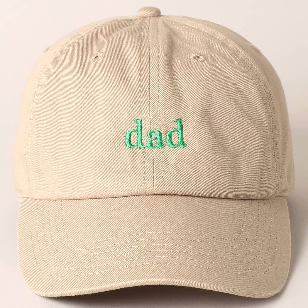 Father's Day Baseball Cap With Dad Text Embroidery, styled view