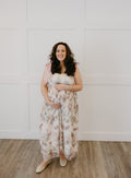 The Secret Garden Maternity Dress | Smocked Midi Ruffle Dress