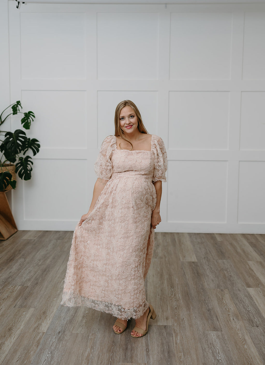 Giving Fairytale Midi Dress | Sparkly Embroidered Floral Midi Dress