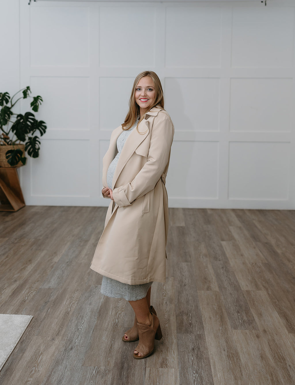 The Cozy Chic Maternity Sweater Dress | Gray Ribbed Knit Midi