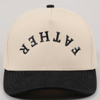 FATHER Upside Down Embroidery Two Tone Cap, side view