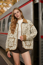 The Hot Cocoa Quilted Jacket, Brown, side view