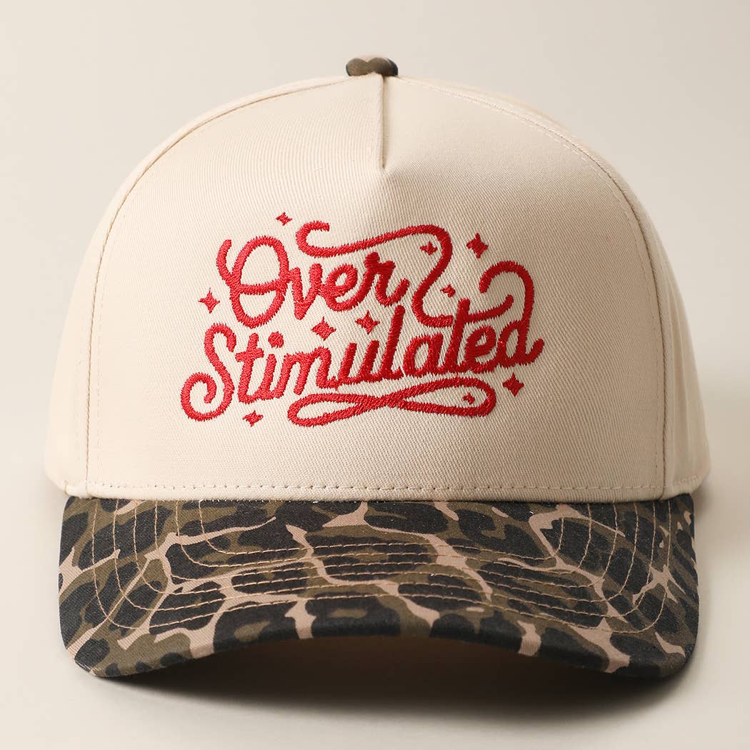 Over Stimulated Two Tone Trucker Hat 🤍, COW, styled view
