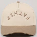 FATHER Upside Down Embroidery Two Tone Cap, back view