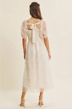 Giving Fairytale Midi Dress | Sparkly Embroidered Floral Midi Dress