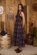 The Tartan Belle Midi Dress | Smocked Plaid Tiered Dress