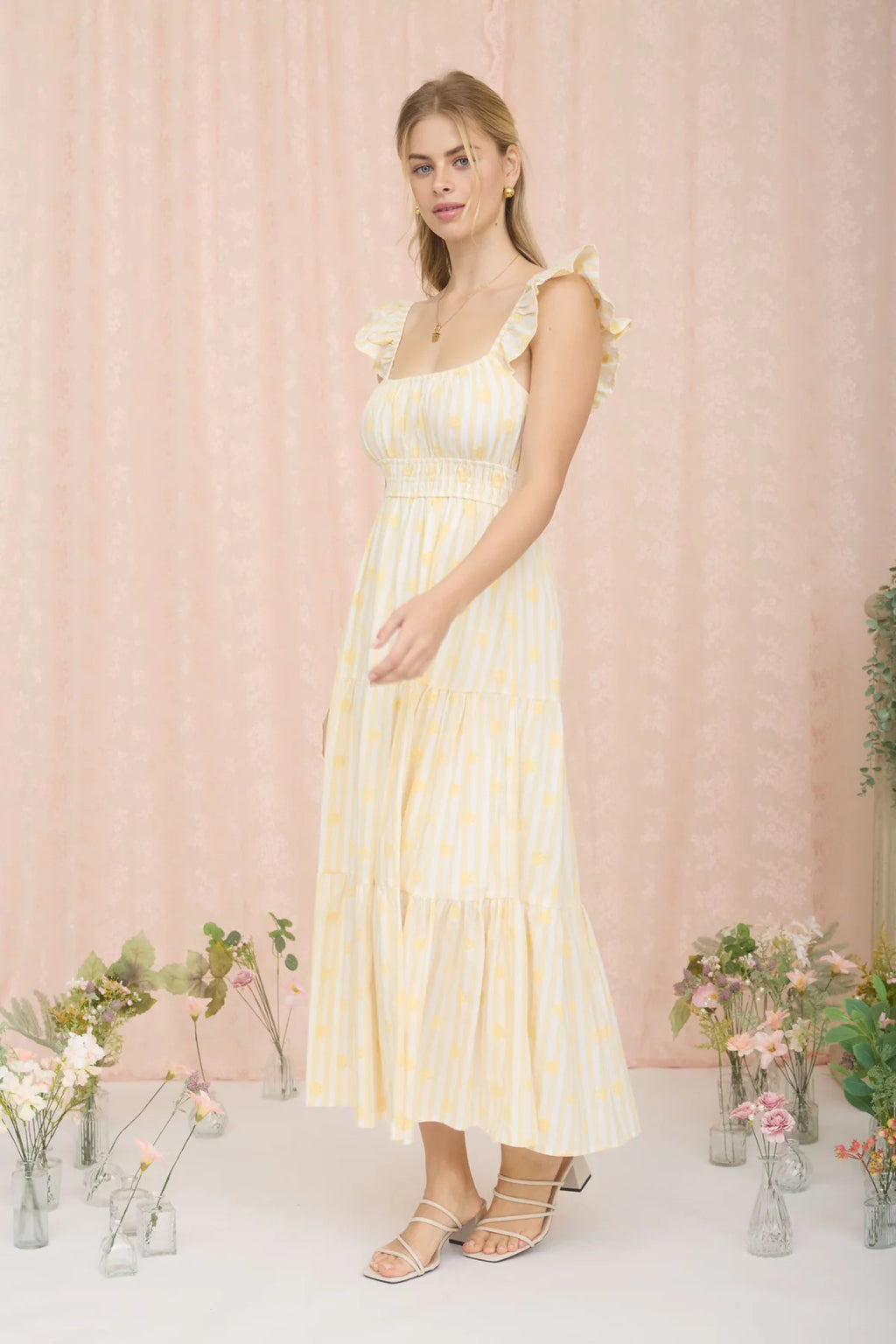 The Heirloom Midi Dress | Smocked Tiered Puff Sleeve Midi