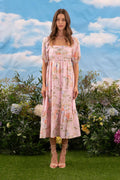 The Floral Pleated Midi Dress | Romantic Bridgerton Inspired Dress