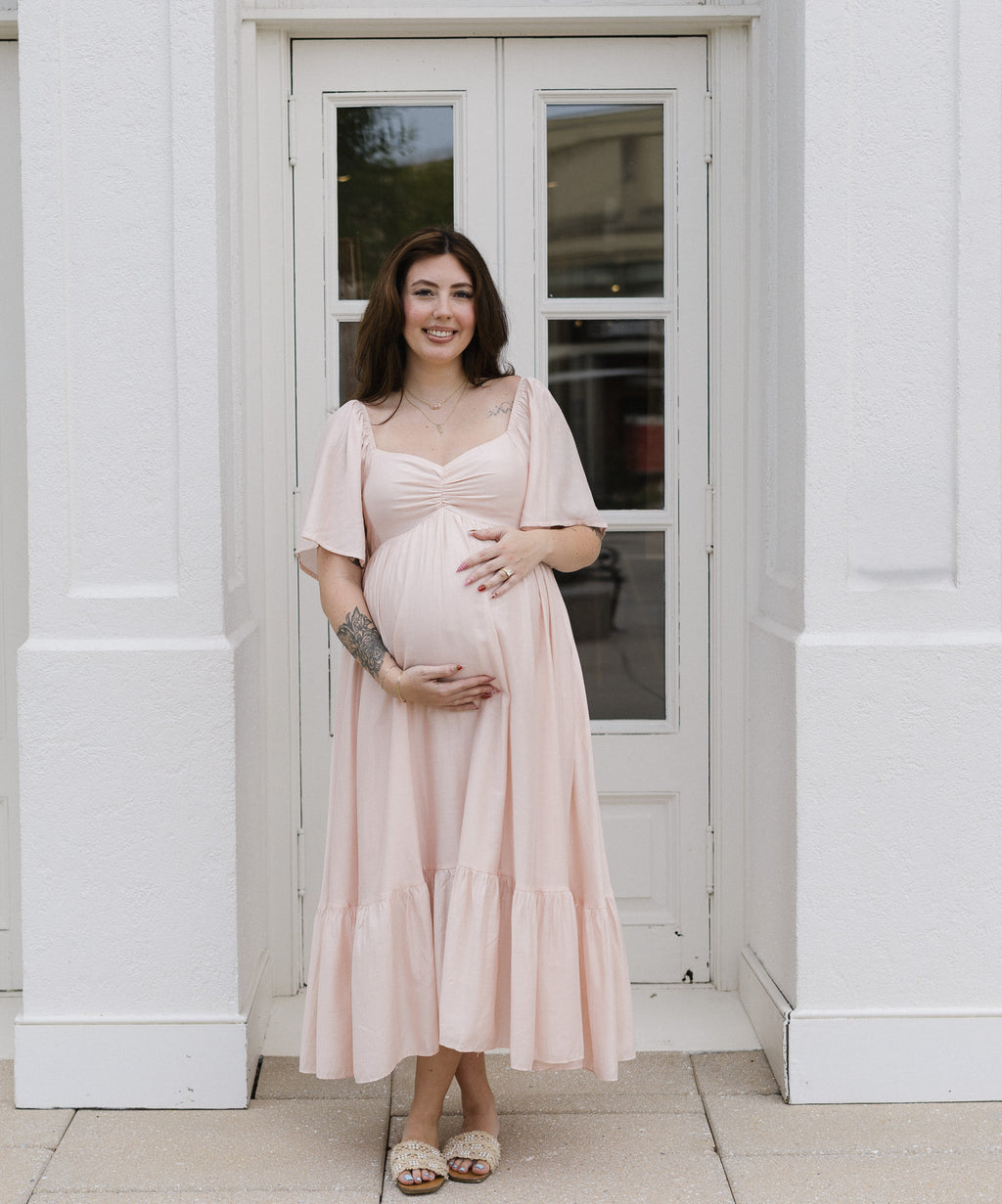 The HoneyBloom Classic Midi Dress | Flowy Sleeve Midi Dress