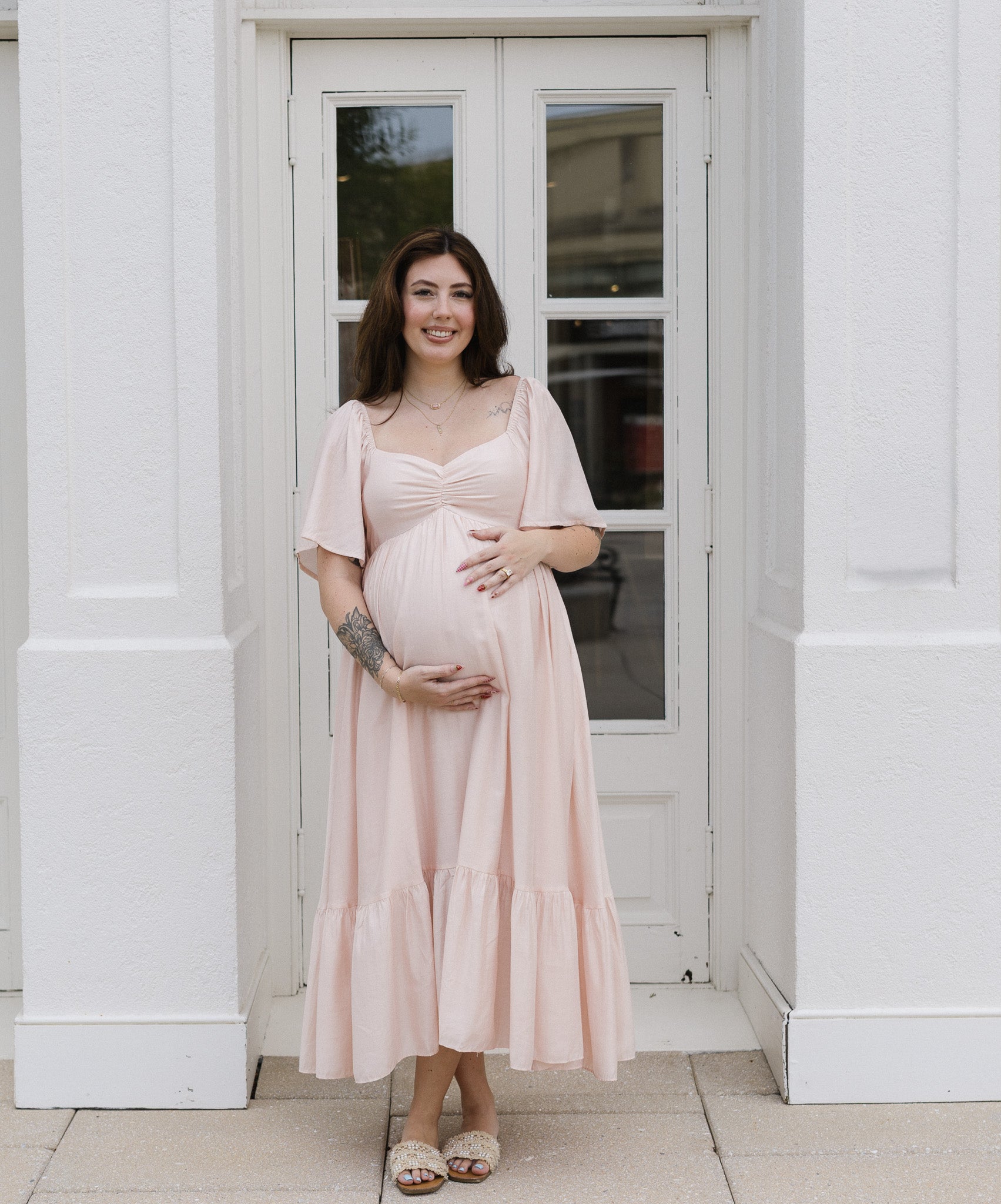 The HoneyBloom Classic Midi Dress | Flowy Sleeve Midi Dress
