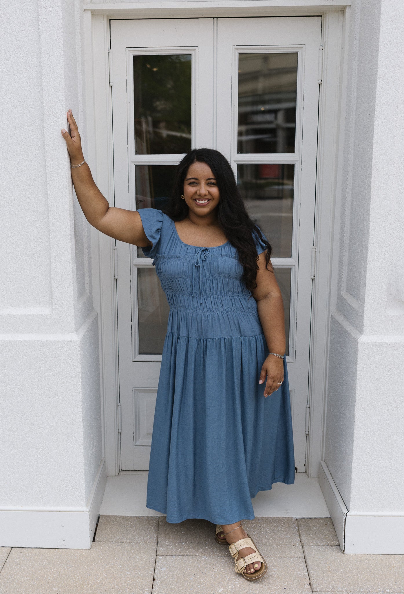 The Haven Smocked Midi Dress
