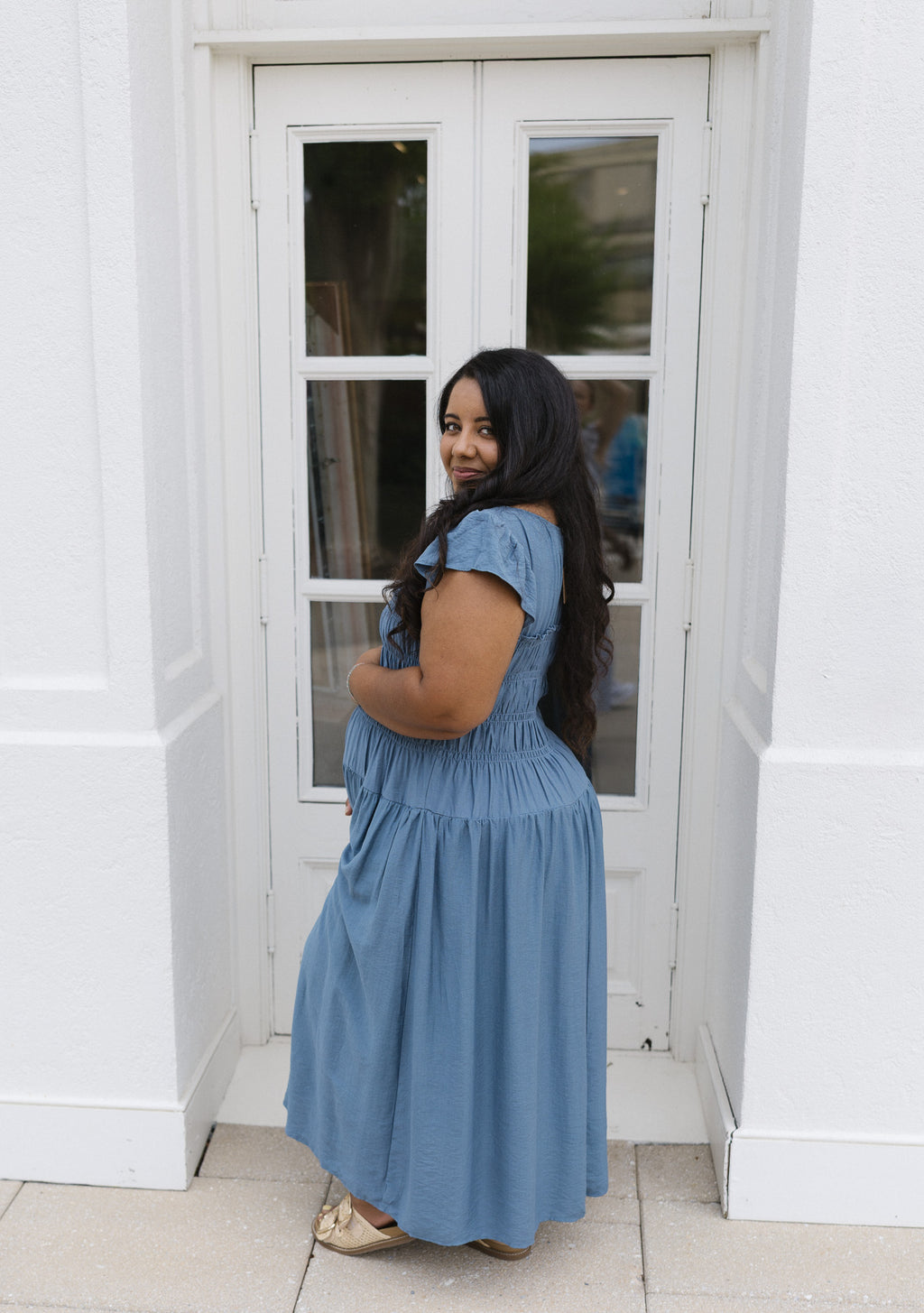 The Haven Smocked Midi Dress