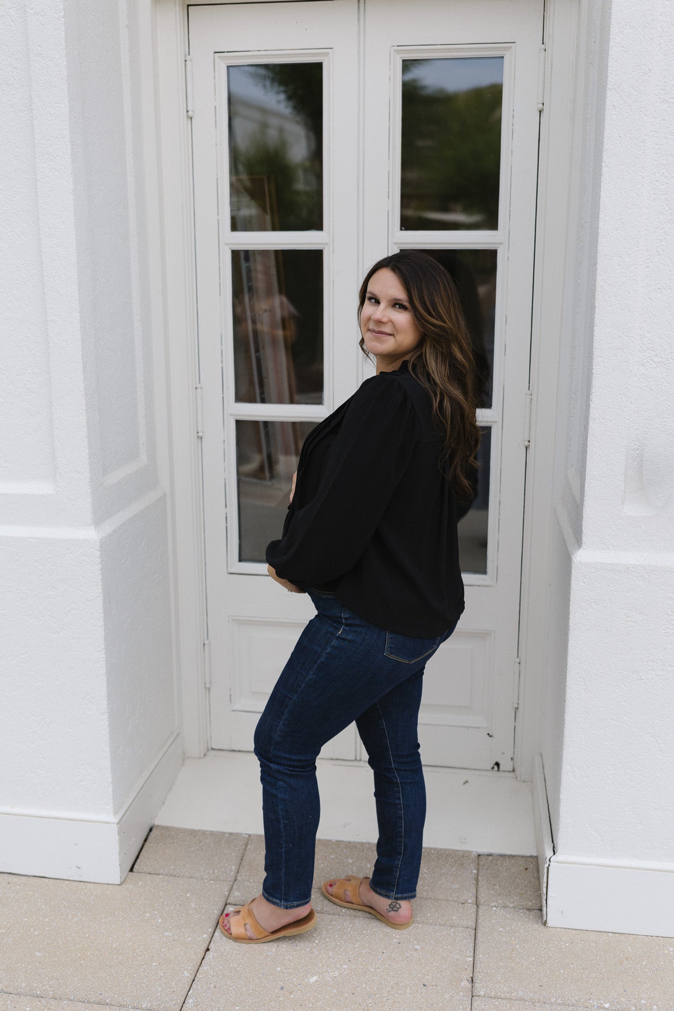 The Everly Blouse | Ruffle Pintuck Blouse