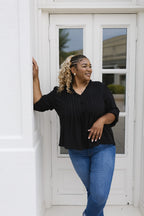 The Everly Blouse | Ruffle Pintuck Blouse