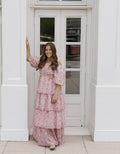 The Afternoon Tea Midi Dress | Pink Floral Smocked Puff Sleeve Midi