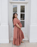 The HoneyBloom Classic Midi Dress | Flowy Sleeve Midi Dress