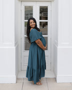The HoneyBloom Classic Midi Dress | Flowy Sleeve Midi Dress
