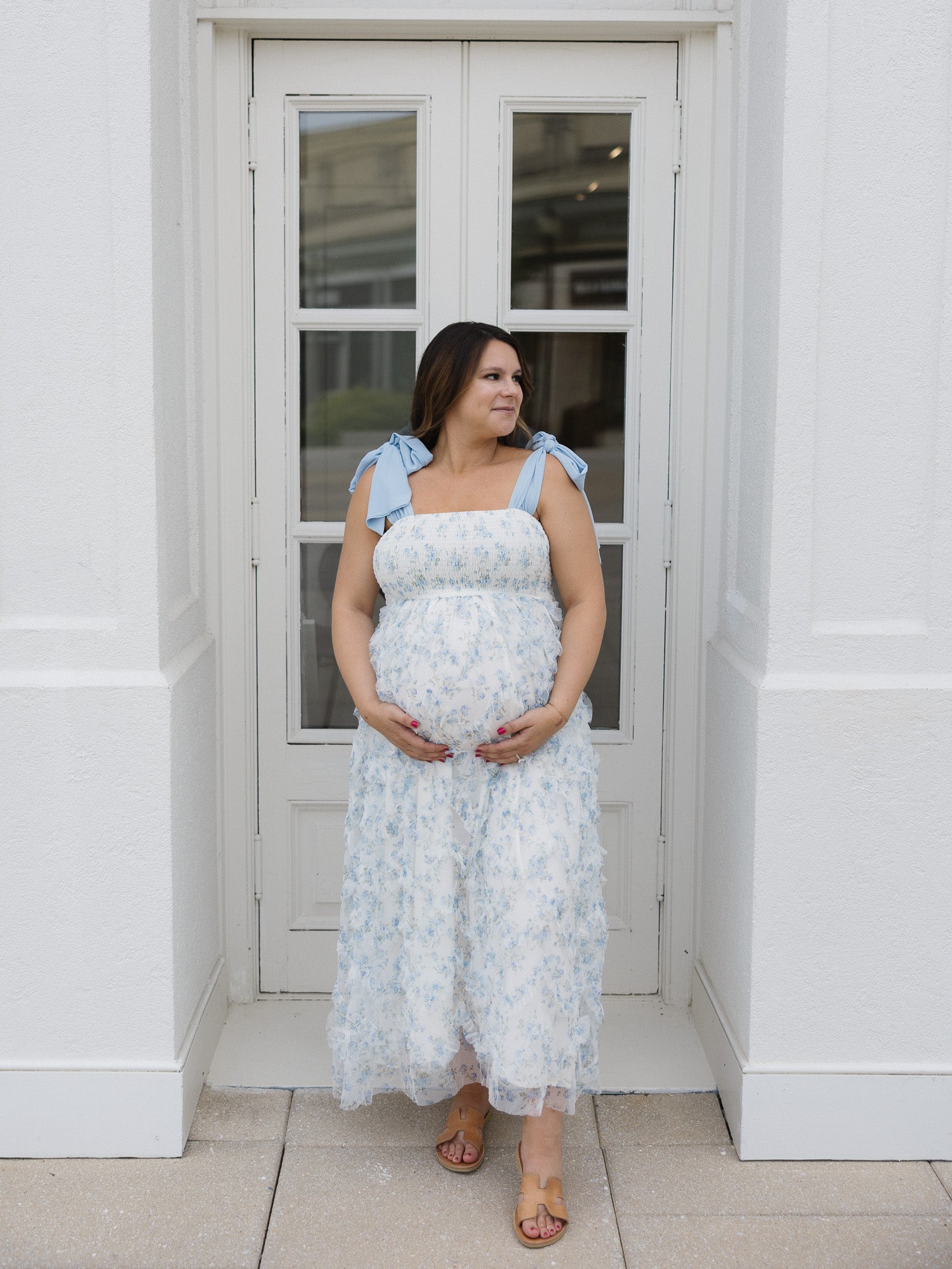 The Secret Garden Dress | Floral Textured Smocked Midi Dress