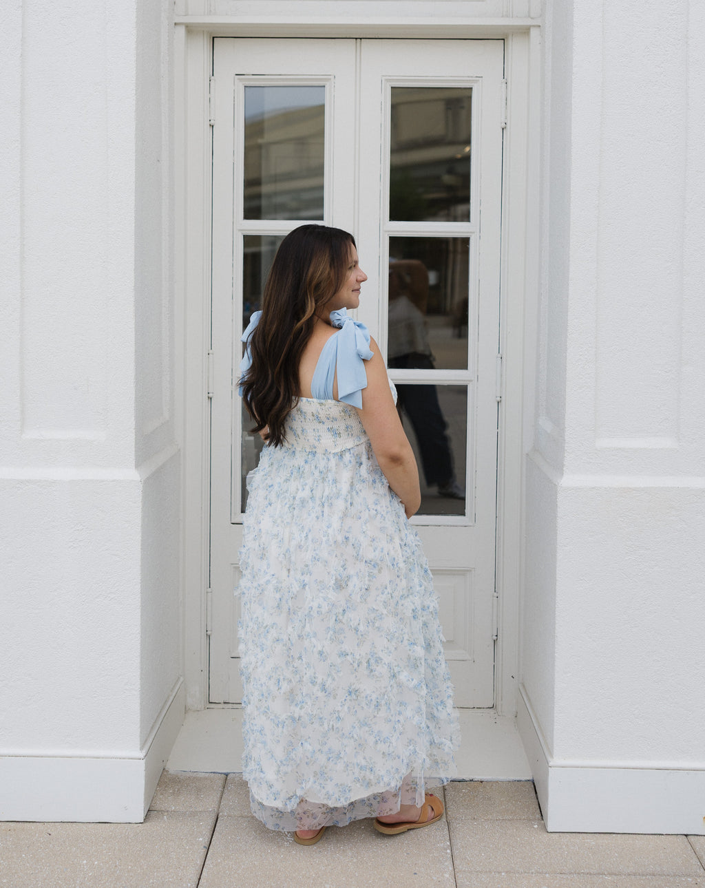 The Secret Garden Dress | Floral Textured Smocked Midi Dress