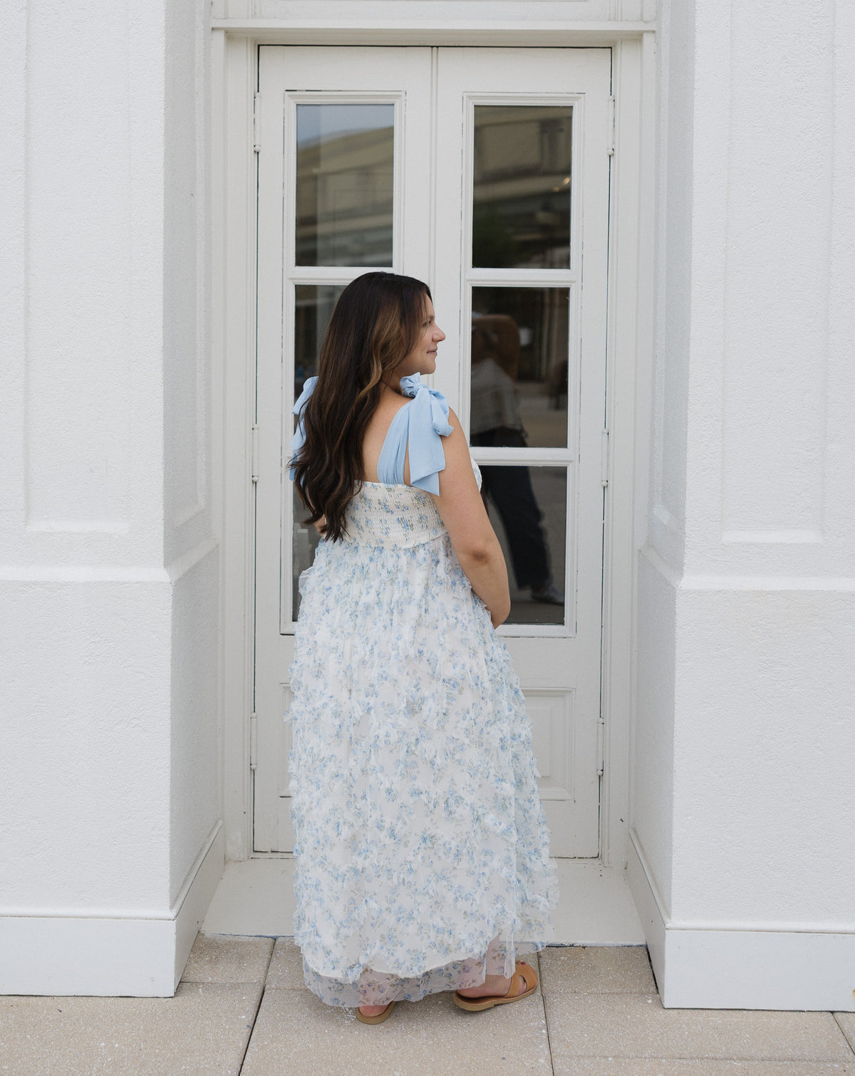 The Secret Garden Dress | Floral Textured Smocked Midi Dress
