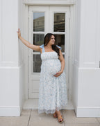 The Secret Garden Dress | Floral Textured Smocked Midi Dress