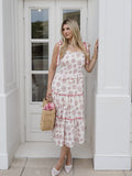 The Vintage Rose Maxi Dress | Floral Smocked Ribbon Tie Dress