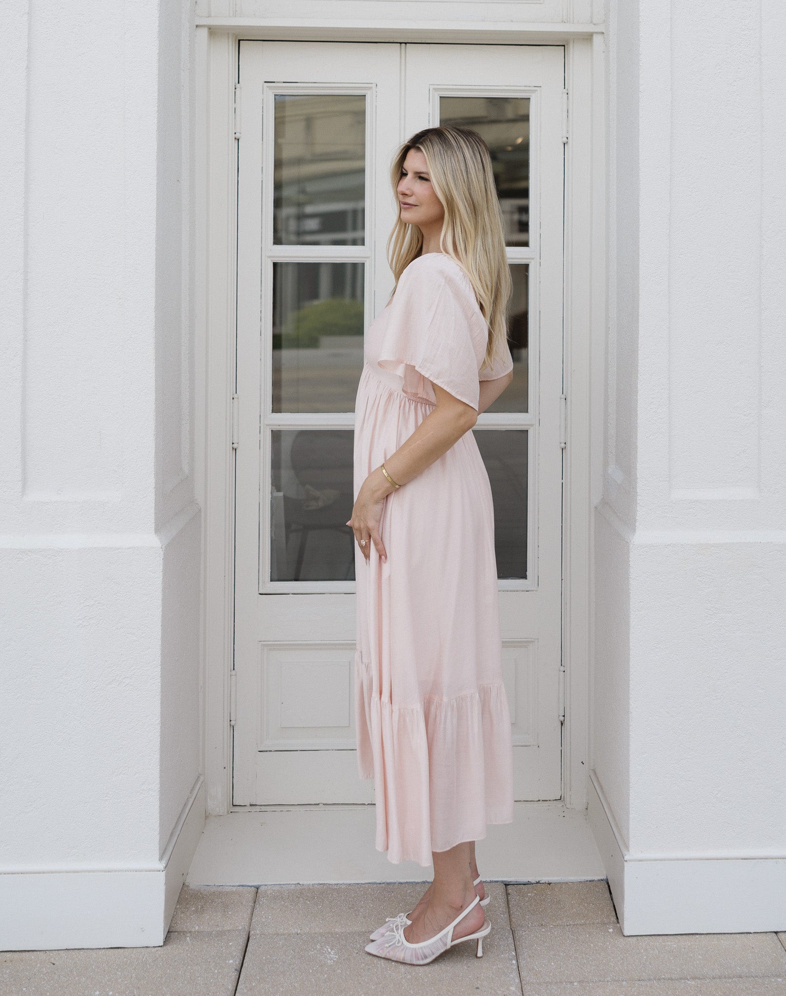 The HoneyBloom Classic Midi Dress | Flowy Sleeve Midi Dress