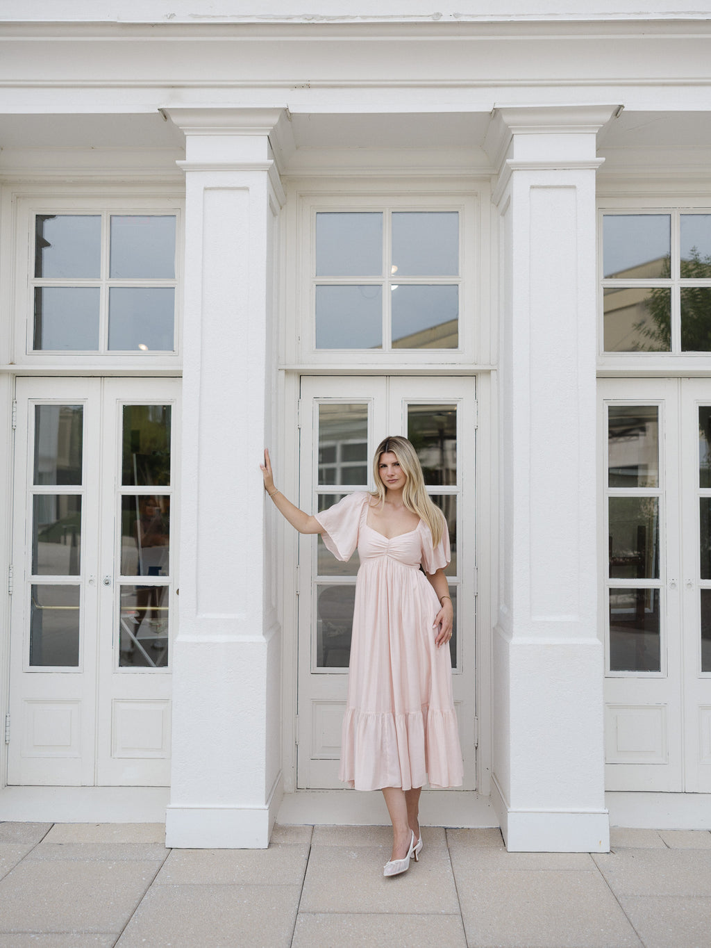 The HoneyBloom Classic Midi Dress | Flowy Sleeve Midi Dress
