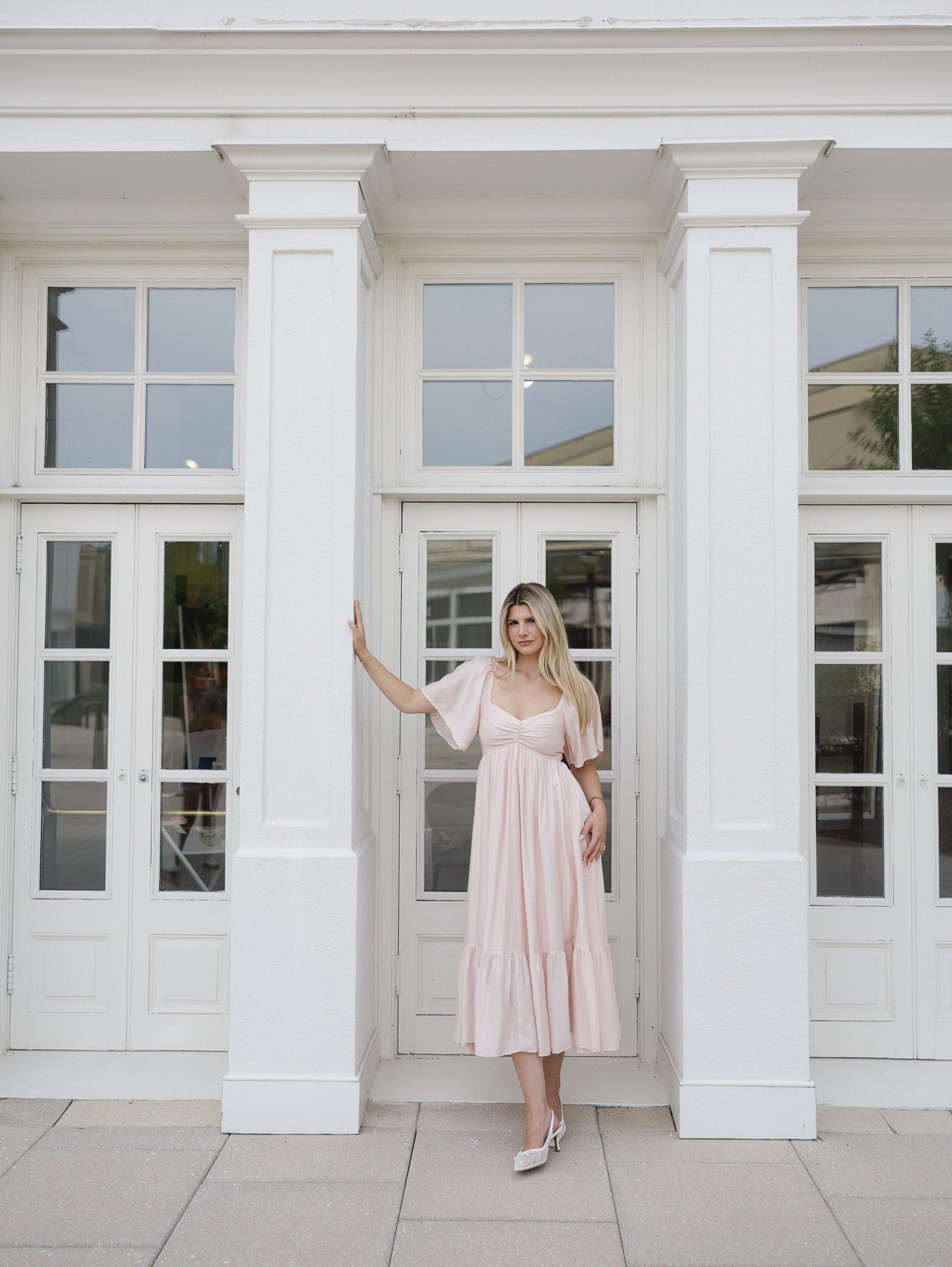 The HoneyBloom Classic Midi Dress | Flowy Sleeve Midi Dress