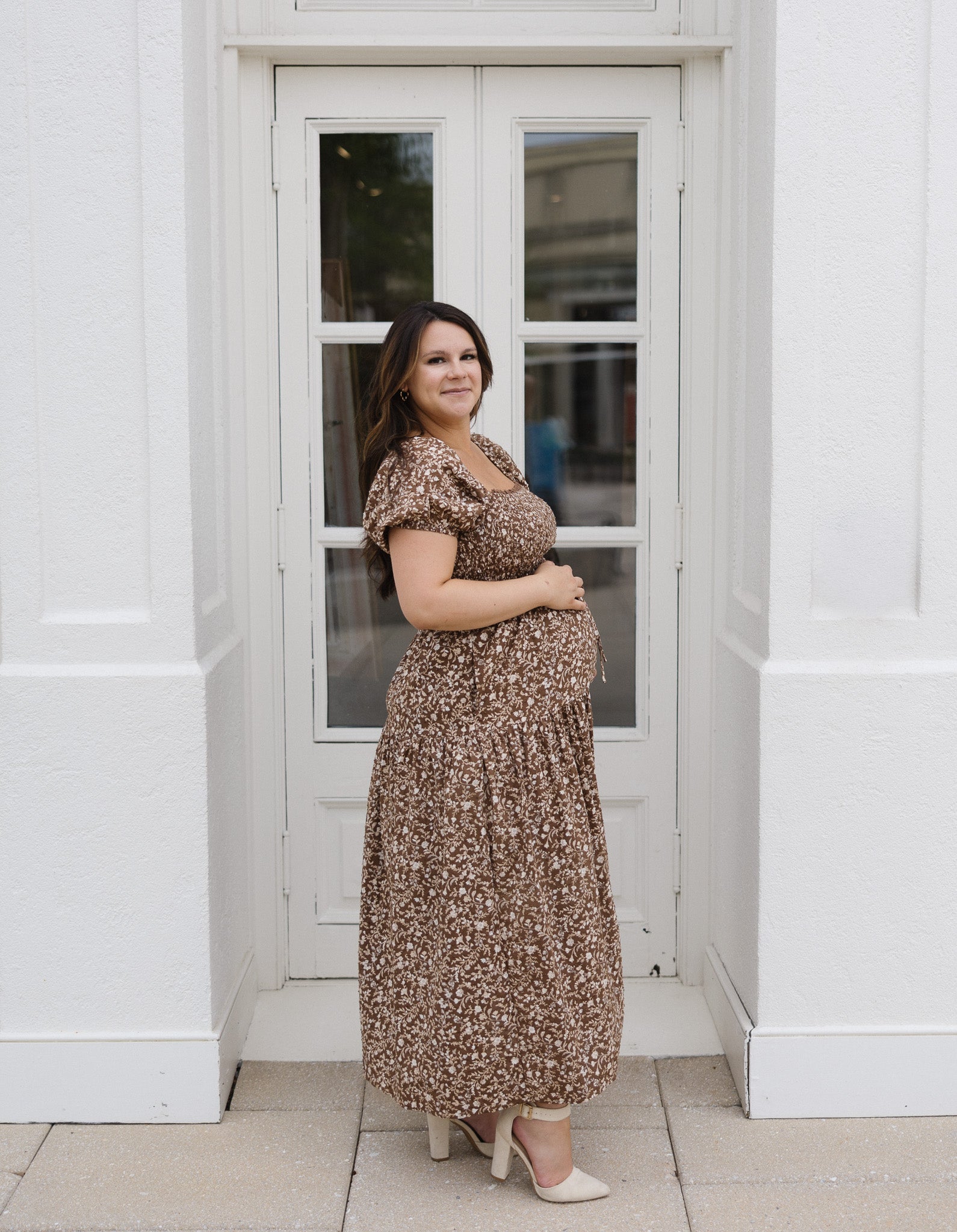 The Chestnut Grove Smocked Floral Midi Dress