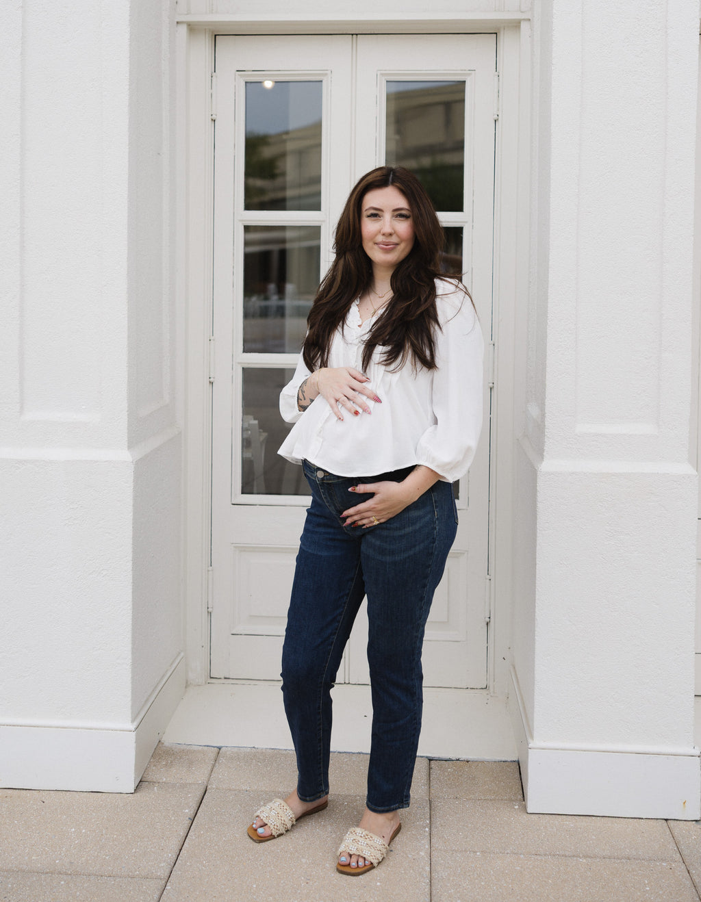 The Everly Blouse | Ruffle Pintuck Blouse
