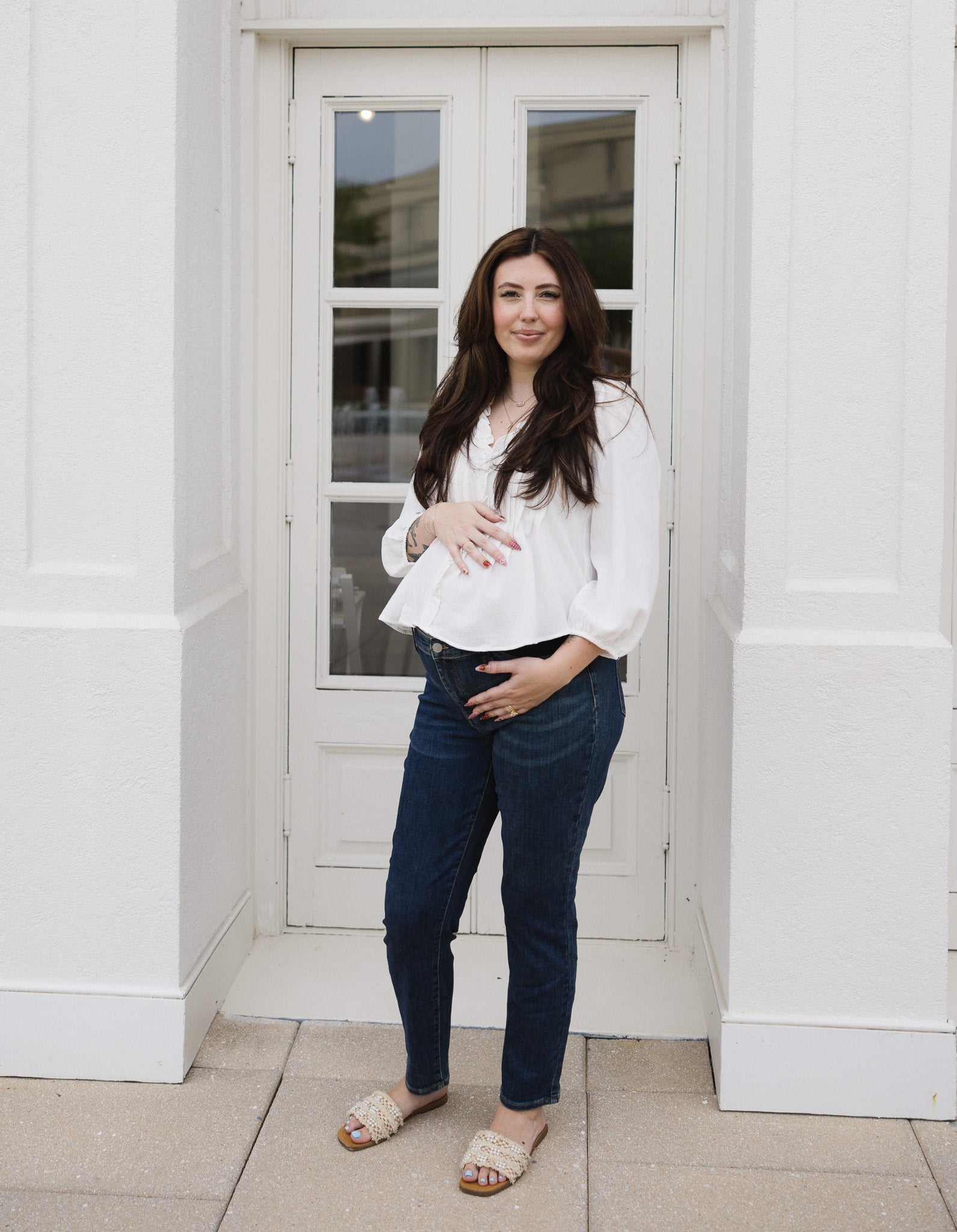 The Everly Blouse | Ruffle Pintuck Blouse