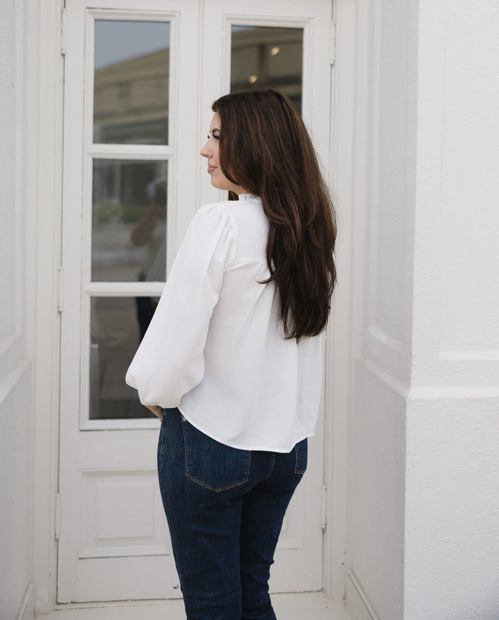 The Everly Blouse | Ruffle Pintuck Blouse
