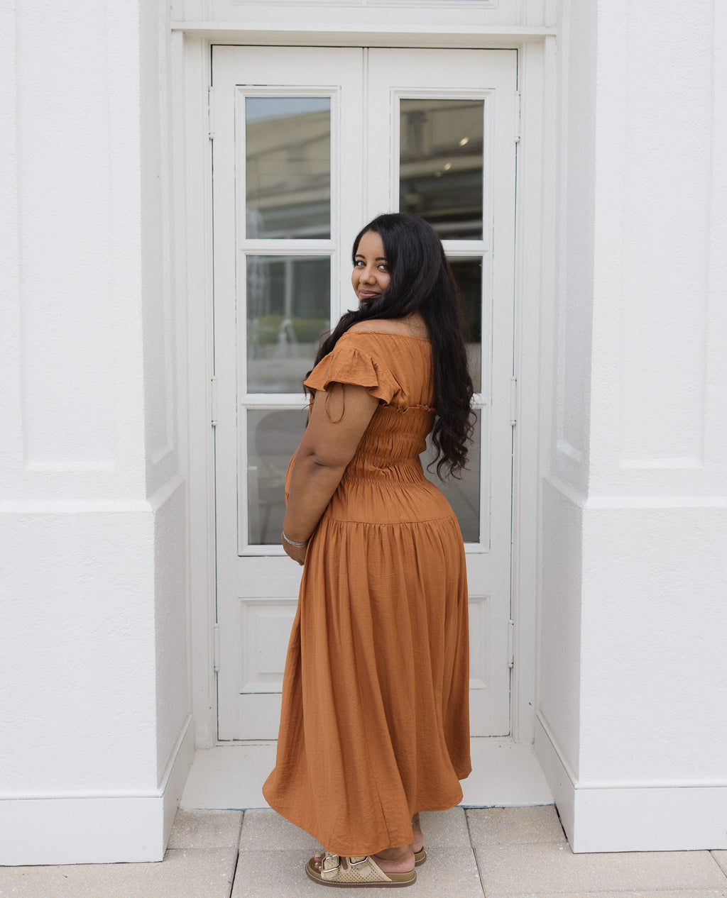 The Haven Smocked Midi Dress