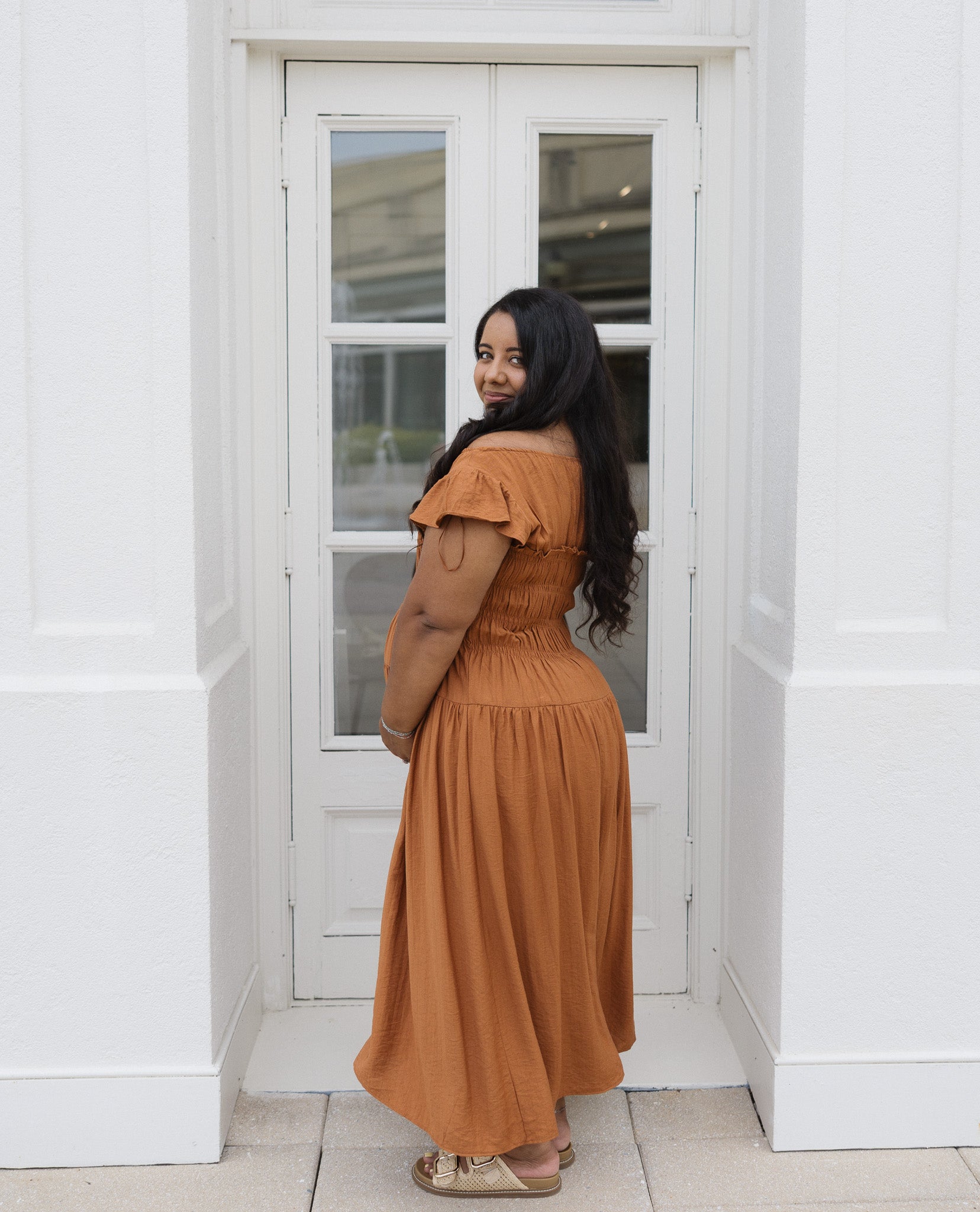 The Haven Smocked Midi Dress
