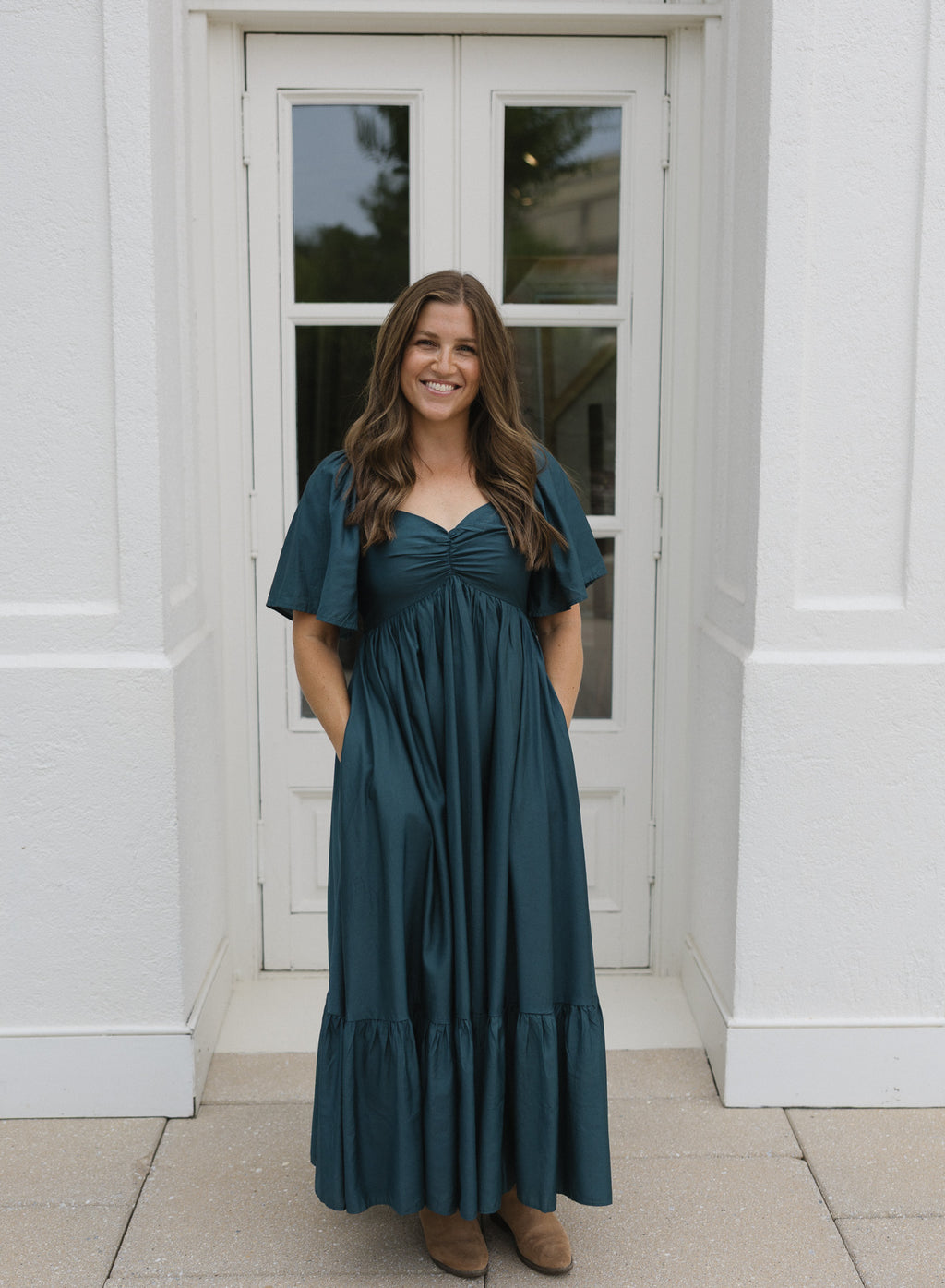 The HoneyBloom Classic Midi Dress | Flowy Sleeve Midi Dress