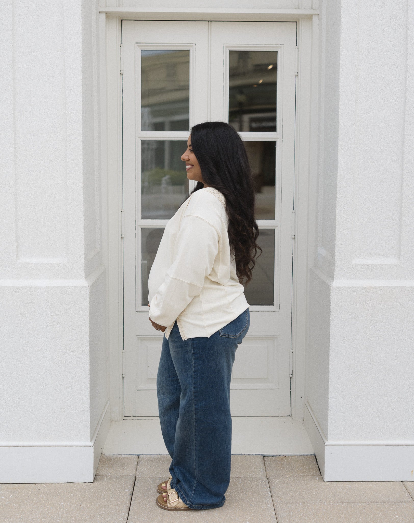 The Crochet Crewneck | Bow Detail Sweatshirt