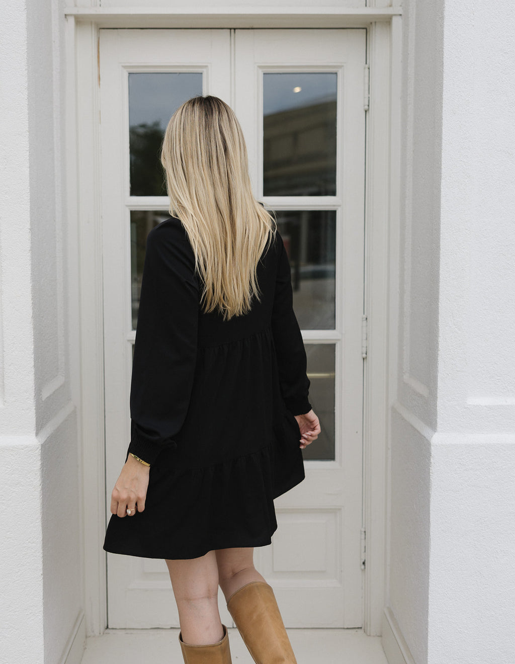 Midnight Ruffle Tiered Dress