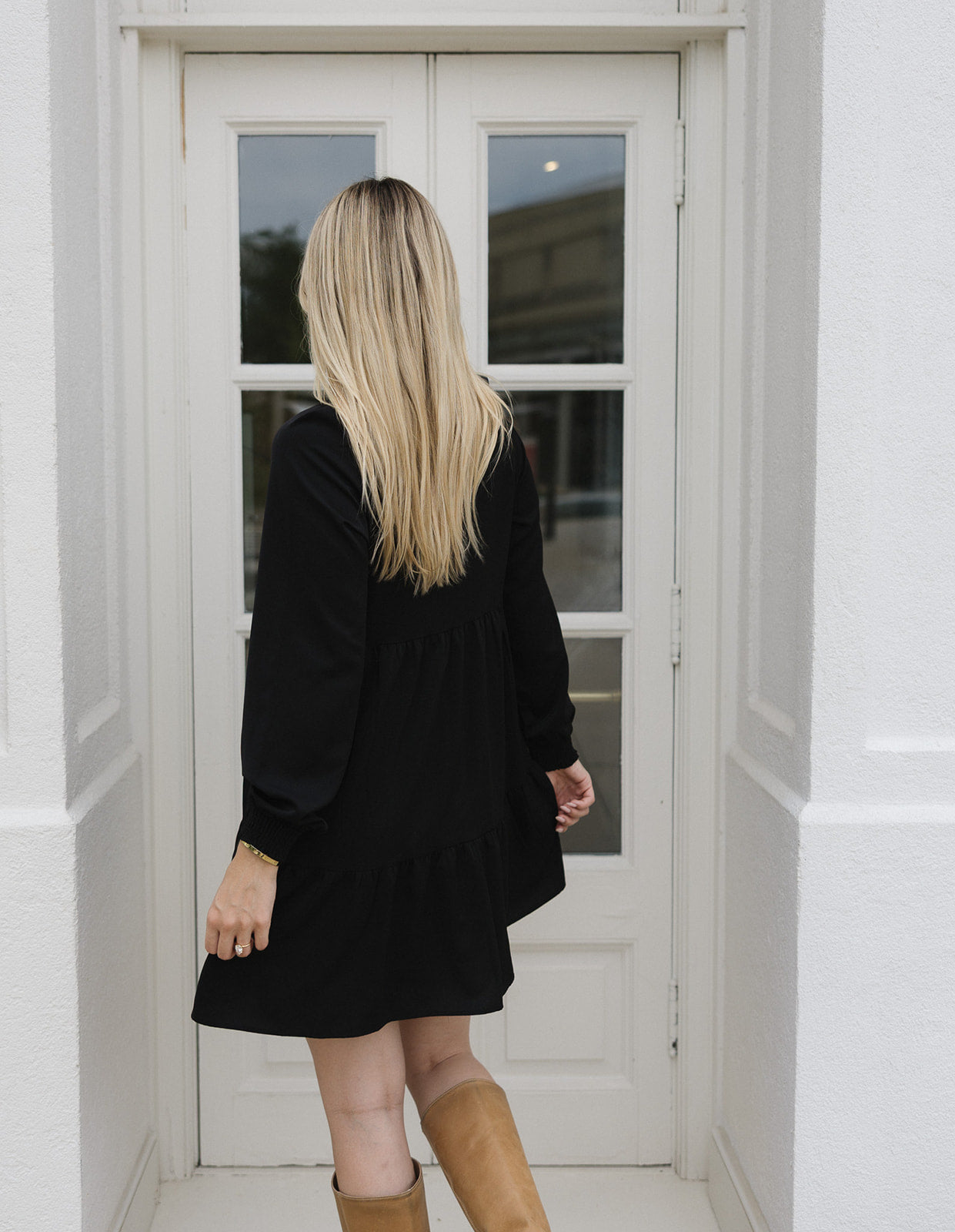 Midnight Ruffle Tiered Dress