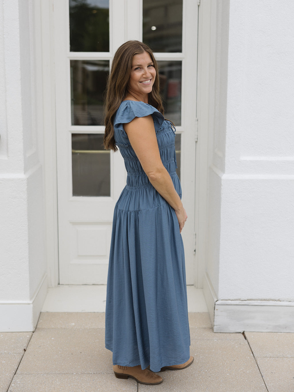 The Haven Smocked Midi Dress