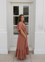 The HoneyBloom Classic Midi Dress | Flowy Sleeve Midi Dress