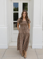 The Chestnut Grove Smocked Floral Midi Dress